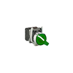 Schneider Electric SCHNEIDER Illuminated selector switch, metal, green, Ø22, 2 positions, stay put, 110...120 V AC, 1 NO + 1 NC - XB4BK123G5