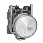 Schneider Electric SCHNEIDER white complete pilot light Ø22 plain lens with BA9s bulb 250V - XB4BV61