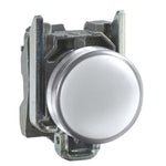 Schneider Electric SCHNEIDER Pilot light, metal, white, Ø22, plain lens with integral LED, 24 V AC/DC - XB4BVB1