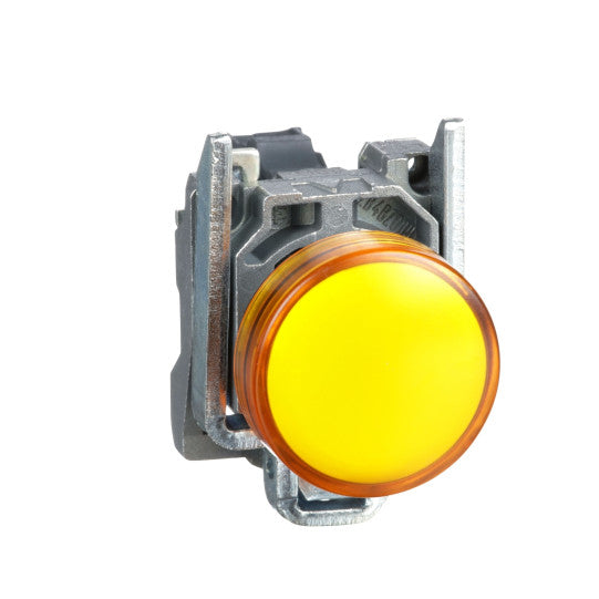 Schneider Electric SCHNEIDER Pilot light, metal, orange, Ø22, plain lens with integral LED, 110…120 VAC - XB4BVG5