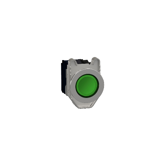Schneider Electric SCHNEIDER Harmony XB4, Illuminated push button flush mounted, metal, green, Ø30, integral LED, 24V AC/DC 1 NO + 1 NC - XB4FW33B5