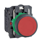 Schneider Electric SCHNEIDER Push button, plastic, flush, red, Ø22, spring return, unmarked, 1 NO - XB5AA42