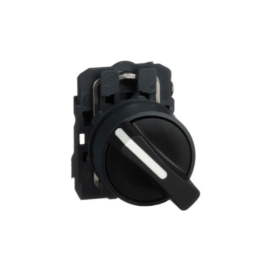 Schneider Electric SCHNEIDER Selector switch, plastic black, Ø22, 2 positions, stay put, 1 NO - XB5AD21