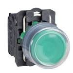 Schneider Electric SCHNEIDER Harmony XB5, Push button, plastic, projecting, green, Ø22, spring return, booted, unmarked, 1 NO - XB5AP31