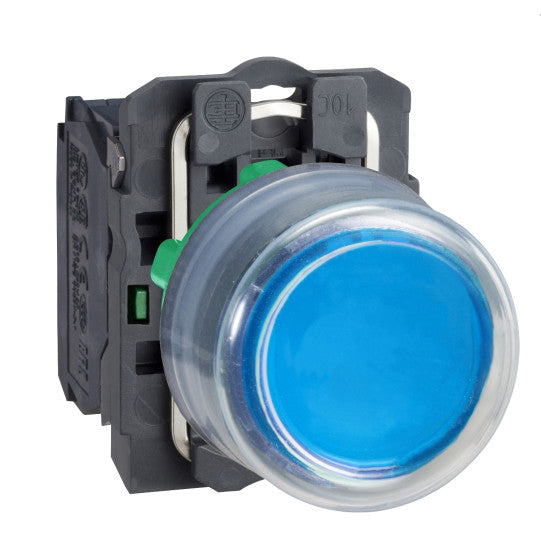 Schneider Electric SCHNEIDER Harmony XB5, Push button, plastic, projecting, blue, Ø22, spring return, booted, unmarked, 1 NO - XB5AP61