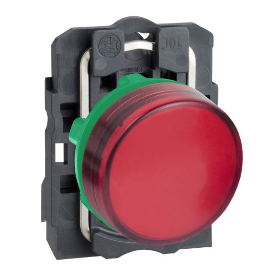 Schneider Electric SCHNEIDER Pilot light, plastic, red, Ø22, plain lens with integral LED, 24 V AC/DC - XB5AVB4
