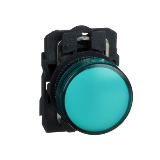 Schneider Electric SCHNEIDER Pilot light, plastic, green, Ø22, plain lens with integral LED, 110…120 V AC - XB5AVG3