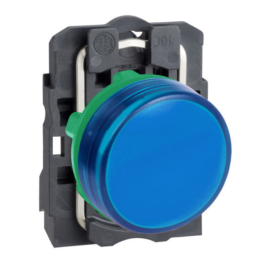 Schneider Electric SCHNEIDER Harmony XB5, Pilot light, plastic, blue, Ø22, plain lens with integral LED, 230...240 V AC - XB5AVM6