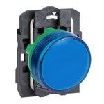 Schneider Electric SCHNEIDER Harmony XB5, Pilot light, plastic, blue, Ø22, plain lens with integral LED, 230...240 V AC - XB5AVM6