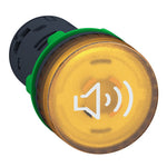 Schneider Electric SCHNEIDER Harmony XB5, Illuminated buzzer, plastic, yellow, Ø22, continuous or intermittent tone, 230…240 V AC - XB5KS2M8