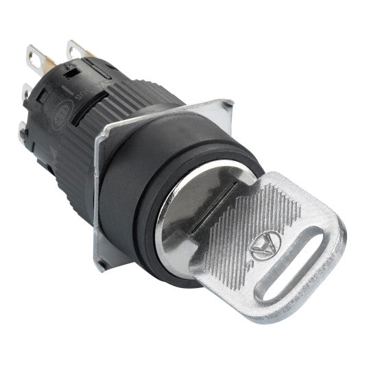 Schneider Electric SCHNEIDER round black key selector switch Ø16-projecting keylock 2 positions-1CO - XB6EAG221P
