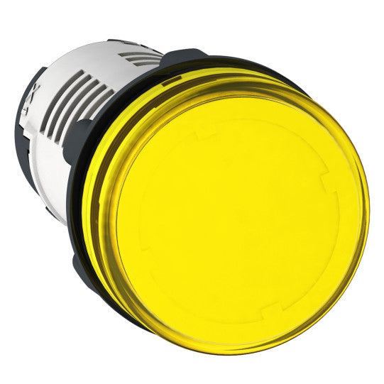 Schneider Electric SCHNEIDER Monolithic pilot light, plastic, yellow, Ø22, integral LED, 230…240 V AC - XB7EV05MP