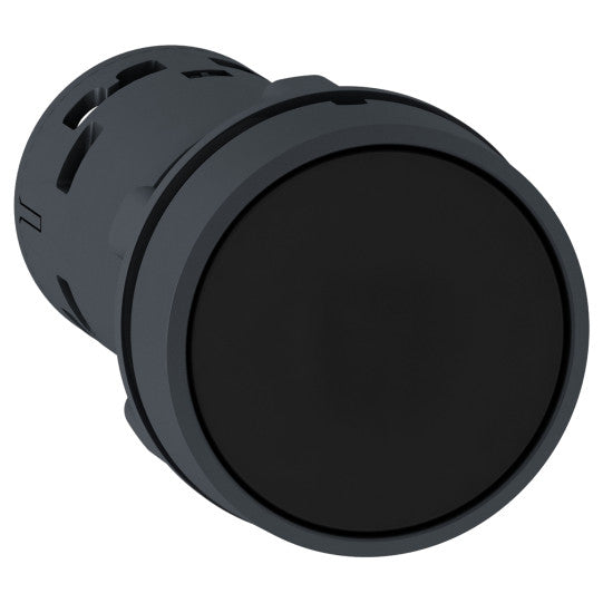 Schneider Electric SCHNEIDER Push button, Harmony XB7, black flush pushbutton Ø22 mm, push to release 1NO+1NC screw clamp terminals - XB7NH25