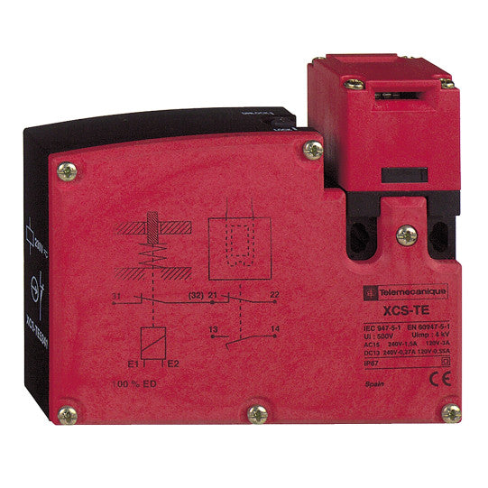 Schneider Electric SCHNEIDER Plastic safety switch XCSTE - 2 NC - slow break - 1 entry tapped Pg 11 -230 V - XCSTE7341