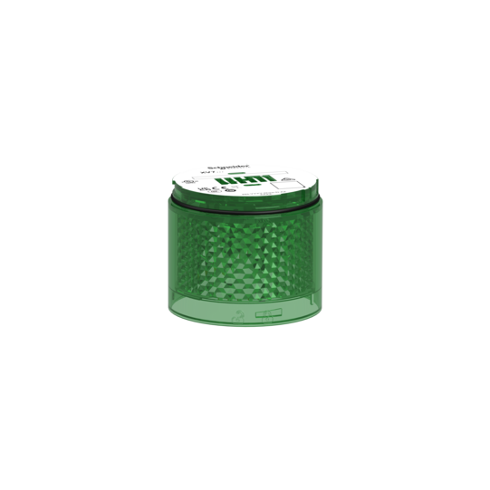 Schneider Electric SCHNEIDER Light Module, Harmony XVB7 Modular Tower Light, Green, Ø70mm, Steady, Colored Lens - XVB7C23