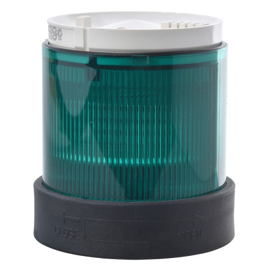 Schneider Electric SCHNEIDER Illuminated unit for modular tower lights, plastic, green, Ø70, steady, integral LED, 230 V AC - XVBC2M3