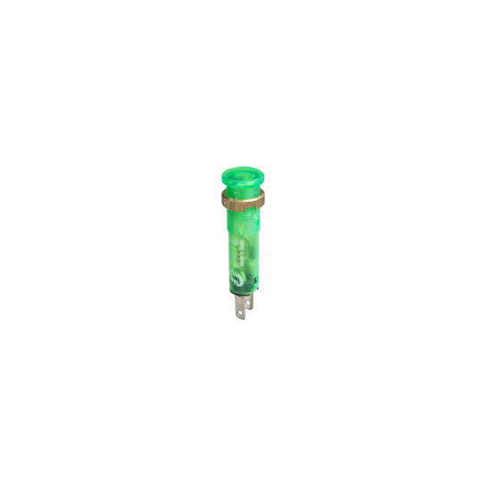 Schneider Electric SCHNEIDER Voyant rond Ø 8 - IP 40 - vert - DEL intégrée - 5 V - cosses - XVLA213