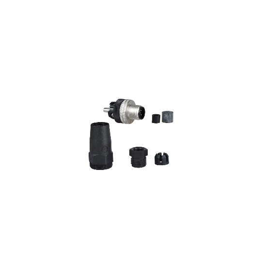 Schneider Electric SCHNEIDER Telemecanique - male, M12, 5-pin, straight connector - cable gland Pg 7 - XZCC12MDM50B