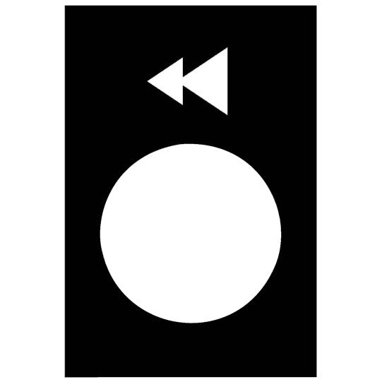 Schneider Electric SCHNEIDER legend - 30 x 40 mm - black - left or lower, slow-fast - ZB2BY2906
