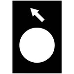 Schneider Electric SCHNEIDER legend - 30 x 40 mm - black - reverse, slow - ZB2BY2916