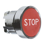 Schneider Electric SCHNEIDER red flush pushbutton head Ø22 spring return "STOP" - ZB4BA434