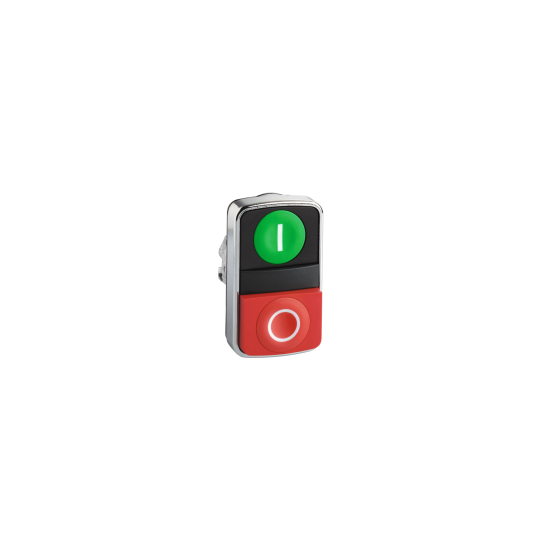 Schneider Electric SCHNEIDER green flush/red flush double-headed pushbutton Ø22 with marking - ZB4BA7341