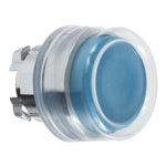 Schneider Electric SCHNEIDER Push button head, metal, projecting, blue, Ø22, spring return, booted, unmarked - ZB4BP6