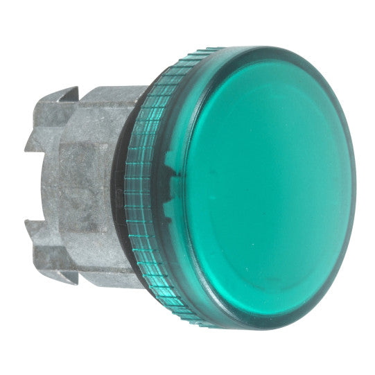 Schneider Electric SCHNEIDER Head for pilot light, Harmony XB4, green Ø22 mm with plain lens integral LED - ZB4BV033E