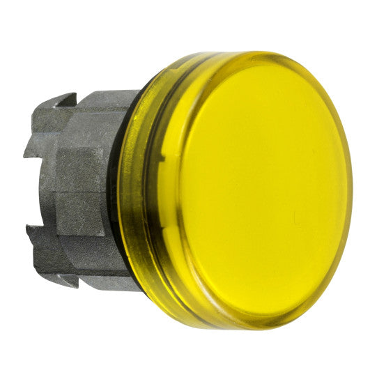 Schneider Electric SCHNEIDER Head for pilot light, Harmony XB4, yellow Ø22 mm with plain lens integral LED - ZB4BV083