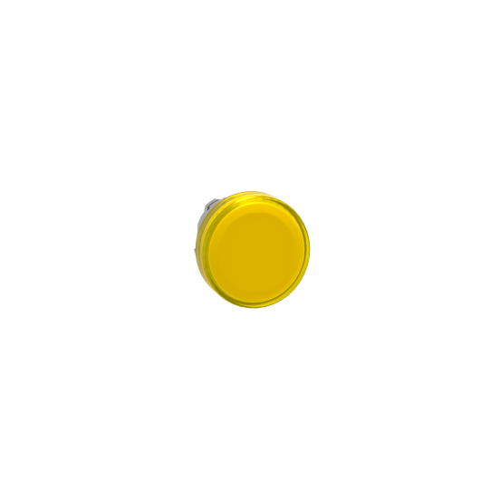 Schneider Electric SCHNEIDER Head for pilot light, Harmony XB4, metal, yellow, 22mm, universal LED, plain lens, for insertion of image - ZB4BV083E