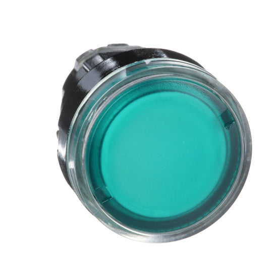 Schneider Electric SCHNEIDER green flush illuminated pushbutton head Ø22 spring return for BA9s bulb - ZB4BW33