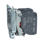 Schneider Electric SCHNEIDER Single contact block with body/fixing collar, metal, screw clamp terminal, 2 NC - ZB4BZ104