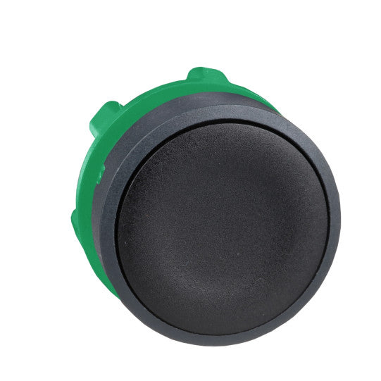Schneider Electric SCHNEIDER Push button head, plastic, flush, black, Ø22, spring return, unmarked - ZB5AA2