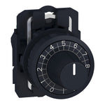 Schneider Electric SCHNEIDER Harmony XB5, Potentiometer head, plastic,black, Ø22, for use with Ø 6 mm shaft - ZB5AD912