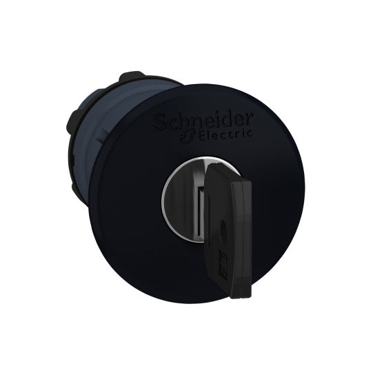 Schneider Electric SCHNEIDER black Ø40 mushroom pushbutton head Ø22 latching key release - ZB5AS12
