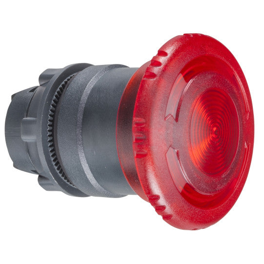 Schneider Electric SCHNEIDER red Ø40 illum mushroom pushbutton head Ø22 latching for integral LED - ZB5AW743