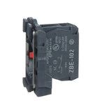 Schneider Electric SCHNEIDER Single contact block with body/fixing collar, plastic, screw clamp terminal, 1 NC - ZB5AZ102