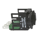 Schneider Electric SCHNEIDER single contact block with body/fixing collar 2NO faston connector - ZB6Z3B