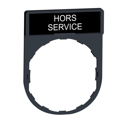 Schneider Electric SCHNEIDER Harmony porte étiquette 30 x 40 mm standard - Ø22 - avec étiquette HORS SERVICE - ZBY2112