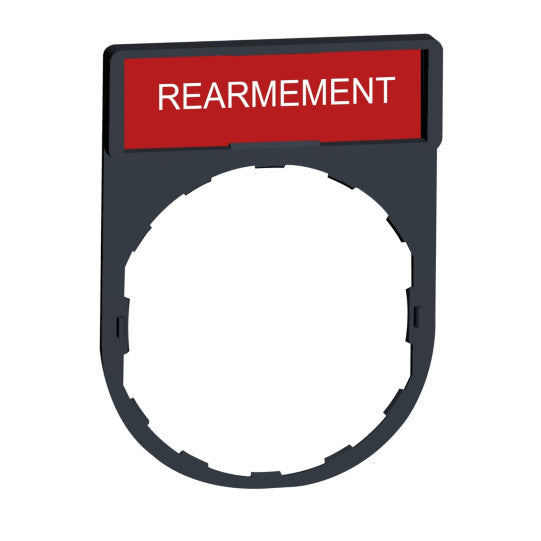 Schneider Electric SCHNEIDER legend holder 30 x 40 mm with legend 8 x 27 mm with marking REARMEMENT - ZBY2123