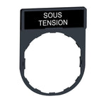 Schneider Electric SCHNEIDER Harmony XB4, Legend holder 30 x 40 mm, plastic, with legend 8 x 27 mm, marked SOUS TENSION - ZBY2126
