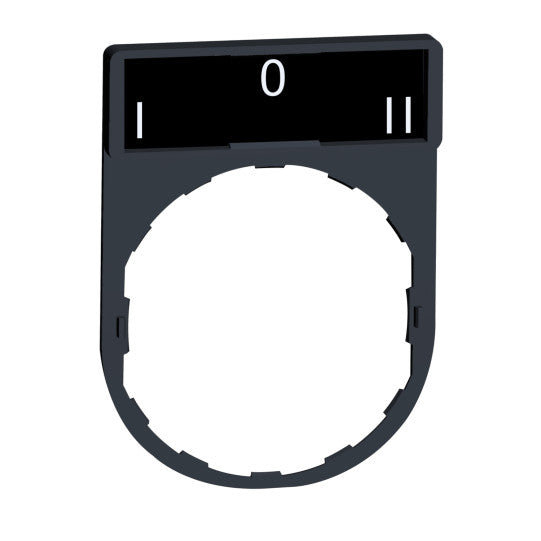 Schneider Electric SCHNEIDER legend holder 30 x 40 mm with legend 8 x 27 mm with marking I-O-II - ZBY2186