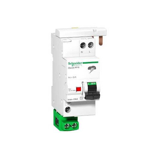 Schneider Electric Acti 9 iQuick PF modular surge arrester - 1 pole + N - 275V - A9L16617
