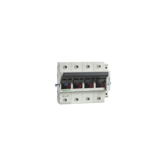 Schneider Electric TeSys TeSys fuse-disconnector - 4P - 50A - fuse size 14 x 51 mm - GK1ET