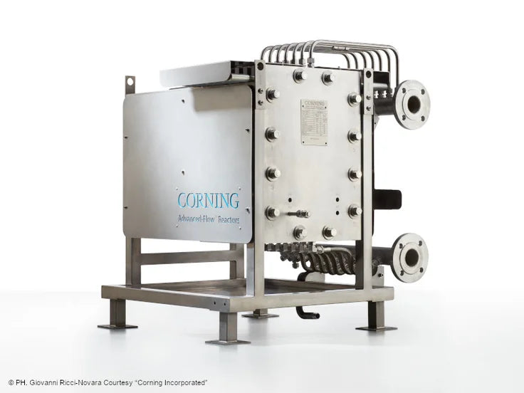 Continuous flow reactors for the chemical industry