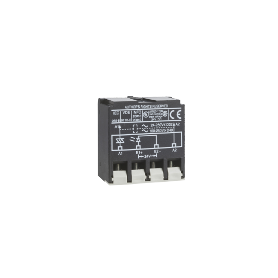 Schneider Electric TeSys TeSys D - interface amplifier module - solid state - 24 V DC / 250 V AC - LA4DWB