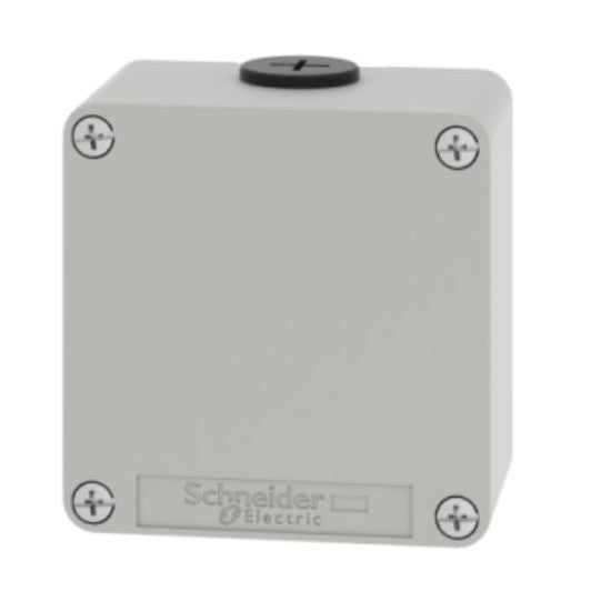 Schneider Electric SCHNEIDER Harmony XAP, XB2 SL, Empty control station, zinc alloy, grey, M20, undrilled , 80 x 80 x 51,5, UL cULus - XAPD11