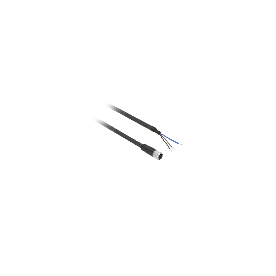 Schneider Electric SCHNEIDER Télémécanique - pre-wired connectors XZ - straight female - 3 pins - cable PUR 5m - XZCP0166L5