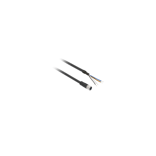 Schneider Electric SCHNEIDER Télémécanique pre-wired connectors XZ - straight female - M12 - 4 pins - cable PUR 10m - XZCP1141L10