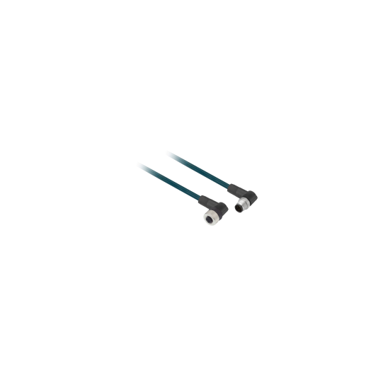 Schneider Electric SCHNEIDER Télémécanique - jumper cable XZ - male straight M12 4-pin - female elbowed M12 4-pin - PUR 2m - XZCR1512041C2